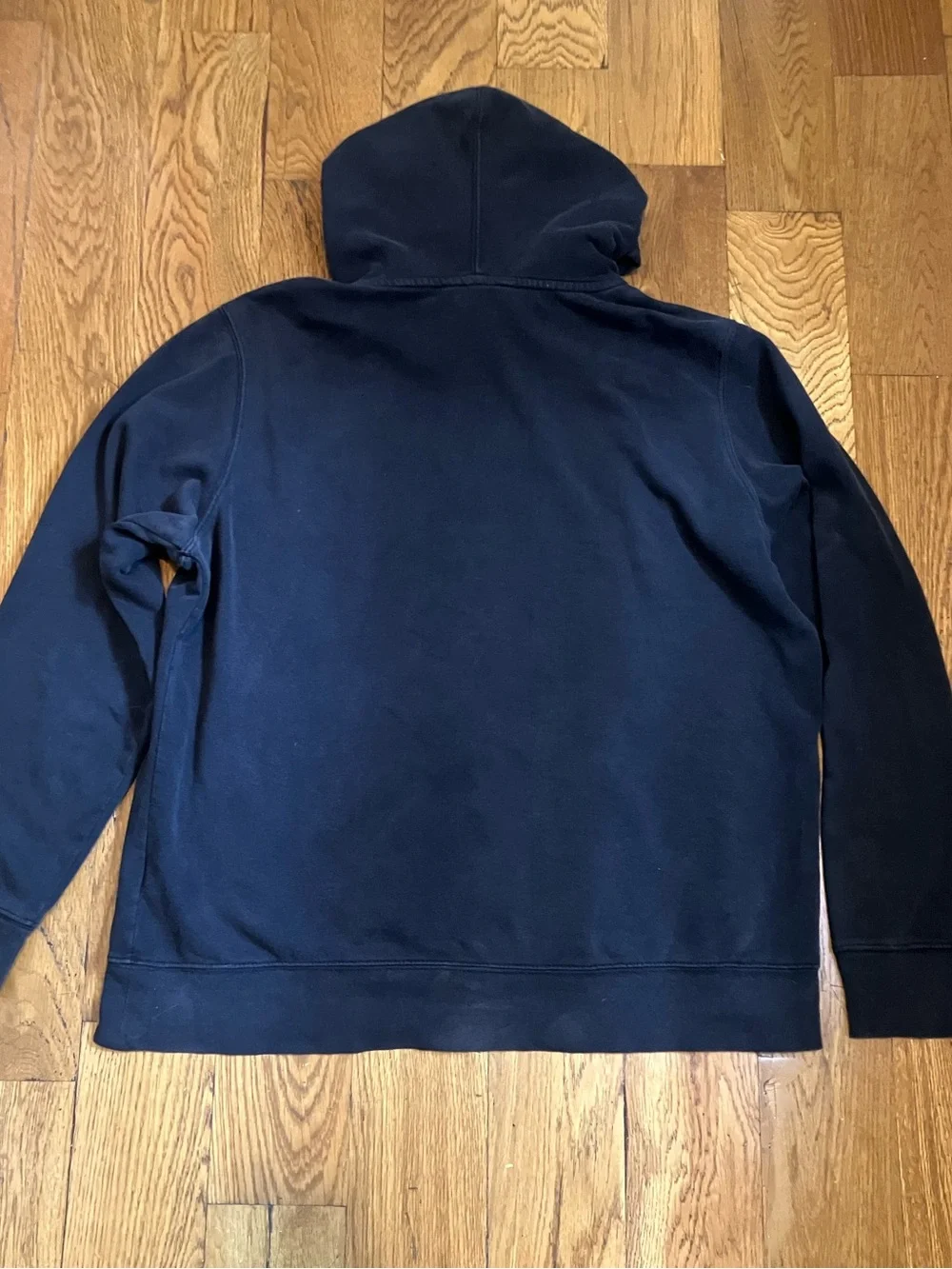 The North Face Hoodie Sweatshirt Men's L Large Black Gray Graphic Print Used